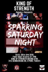 Saturday Sparring Night Poster - Join the Boxing Action!