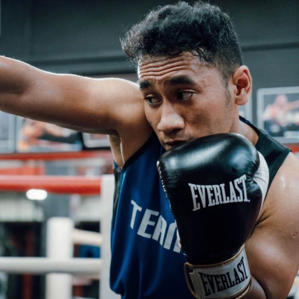 boxing fighter training close up shot