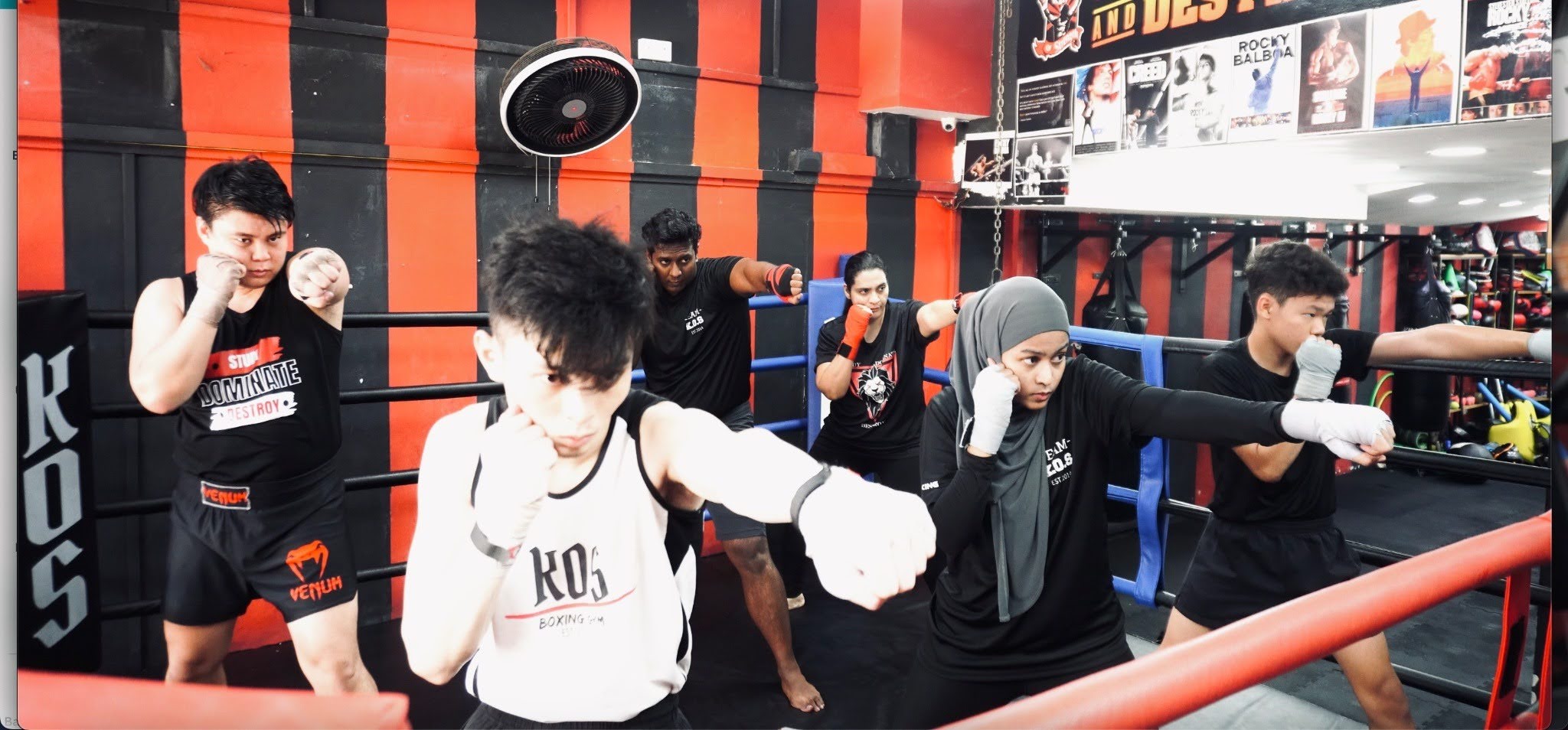 group of people engaging in a structured boxing training